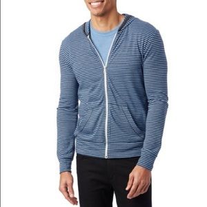 Alternative Stripe Eco Zip Kangaroo Pocket Hoodie
